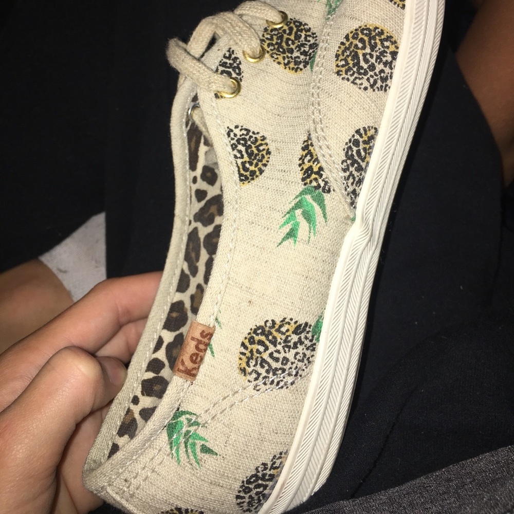 pineapple/ cheetah Keds